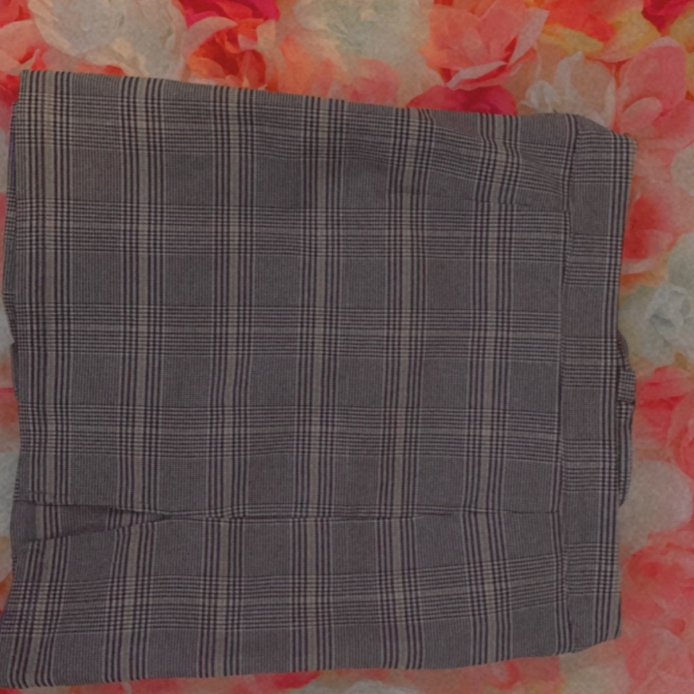 A plaid skirt